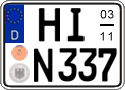 German license plate, Seasonal plates