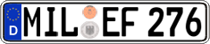 German license plate, Regular plates