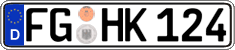 German license plate, Regular plates