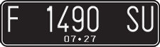 License plate of Indonesia, Regular plates