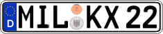 German license plate, Regular plates