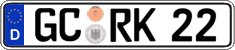 German license plate, Regular plates