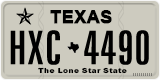 Texas, Regular plates (2012) (АBC-1234)