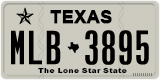 Texas, Regular plates (2012) (АBC-1234)