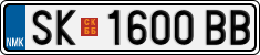 License plate of North Macedonia, Regular plates (2012)