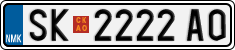 License plate of North Macedonia, Regular plates (2012)