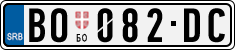 License plate of Serbia, Cars