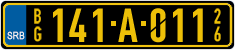 License plate of Serbia, Diplomatic