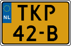 License plate of the Netherlands, Agricultural vehicles