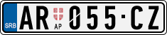 License plate of Serbia, Cars