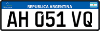 License plate of Argentina, Cars (Mercosur, AB 123 CD)