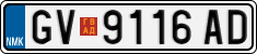 License plate of North Macedonia, Regular plates (2012)