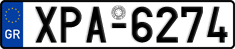 License plate of Greece, Cars