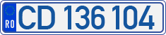 License plate of Romania, Diplomatic