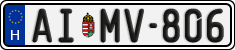license plates of Hungary, Regular plates (2022)