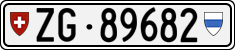 License plate of Switzerland, Cars