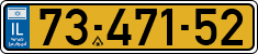 License plate of Israel, Regular plates