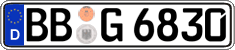 German license plate, Regular plates