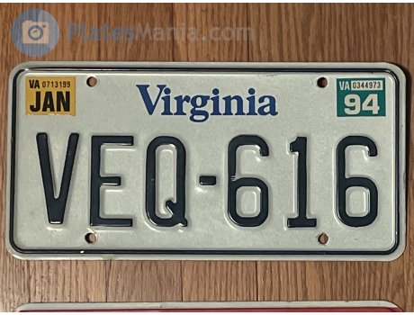VEQ-616, License plate without vehicle