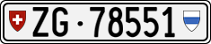 License plate of Switzerland, Cars