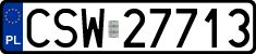 License plates of Poland, Regular car plates
