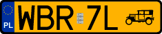 License plates of Poland, Oldtimers