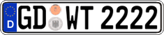 German license plate, Regular plates