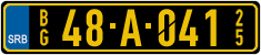 License plate of Serbia, Diplomatic