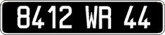 French license plate, FNI