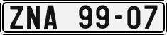 License plate of the Czech Republic, Cars (1960)