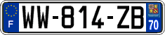 French license plate, SIV (temporary)