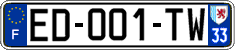 French license plate, SIV (ordinary)