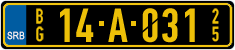License plate of Serbia, Diplomatic