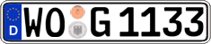 German license plate, Regular plates