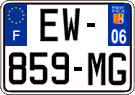 French license plate, SIV (ordinary)