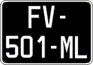 French license plate, SIV (oldtimers)