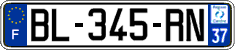 French license plate, SIV (ordinary)