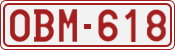License plate of Belgium, 1951 year system