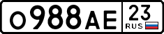 License plate Russia, Cars