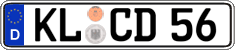 German license plate, Regular plates