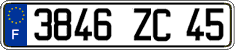 French license plate, FNI