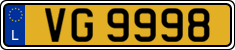 License plate of Luxembourg, 2003 year system