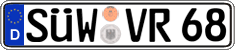 German license plate, Regular plates