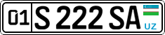 License plate of Uzbekistan, Private owners