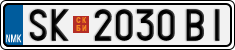 License plate of North Macedonia, Regular plates (2012)