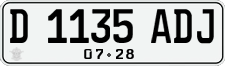 License plate of Indonesia, Regular plates