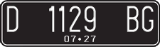 License plate of Indonesia, Regular plates