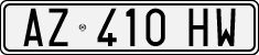 License plate of Italy, Cars (1994 year series)