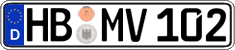 German license plate, Regular plates