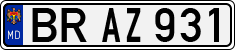 License plate of Moldova, Cars (1992)